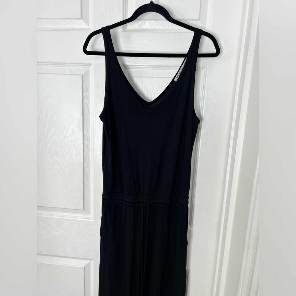 Michael Stars V-neck Black Cotton Blend Jumpsuit Sz S - Picture 3 of 7